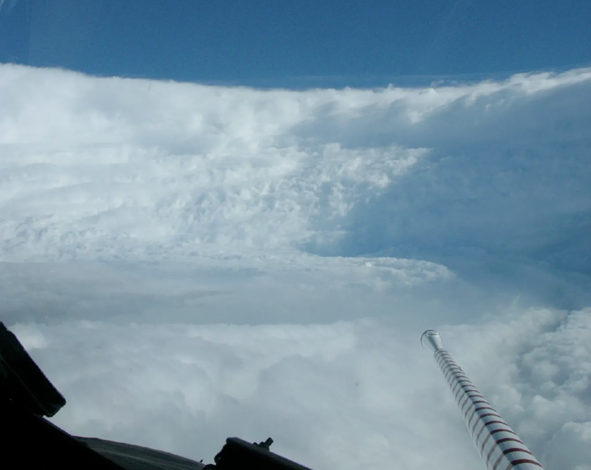 The stadium effect inside the eye of Katrina 